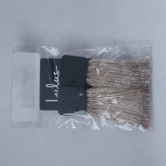 Lulu's Beige Fringe Earrings - Picture 5 of 8